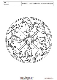 Mandala boyama sayfaları